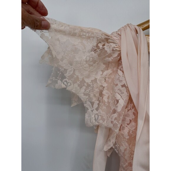 VTG 90s Pink Abstract  Vintage 80s Wedding‎ Dress Lace Coquette
Prom Gown Gothic - Picture 7 of 11